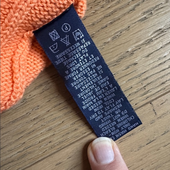 Ralph Lauren Sport orange long sleeve cable knit braided sweater - Picture 11 of 13